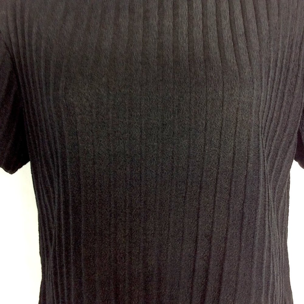 4/$25 Vintage Tiramisu Black Mock Neck Shirt Top Petite - Picture 4 of 7